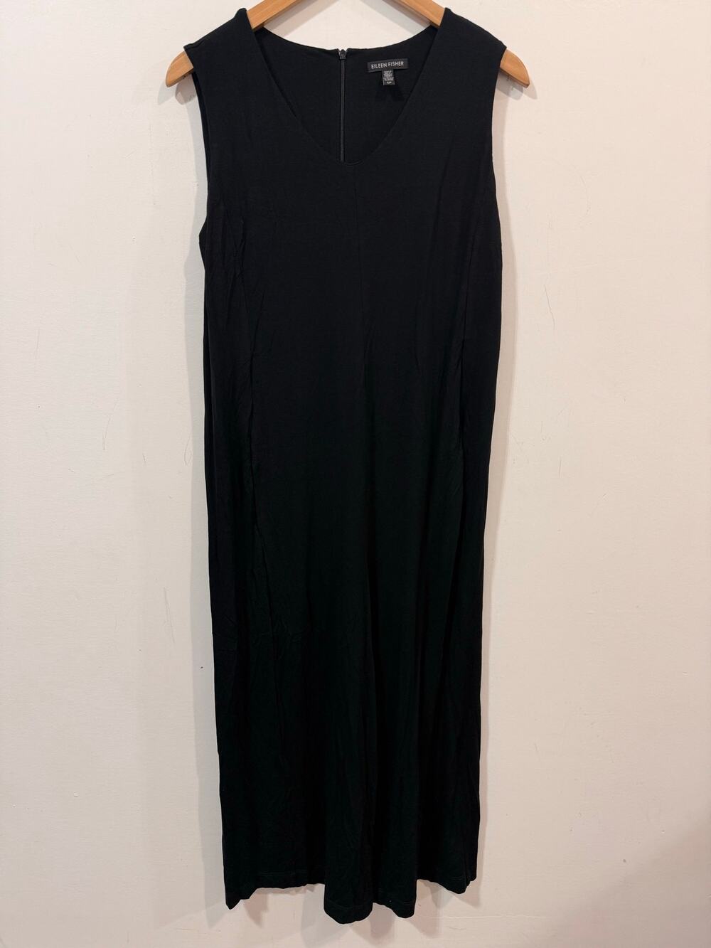 Eileen Fisher Black Wide Leg Jumpsuit Size SP Minimalist Pull-On Romper